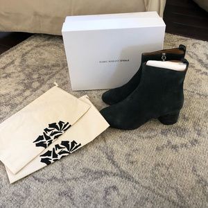 Dewissa faded black summer velvet boots in suede